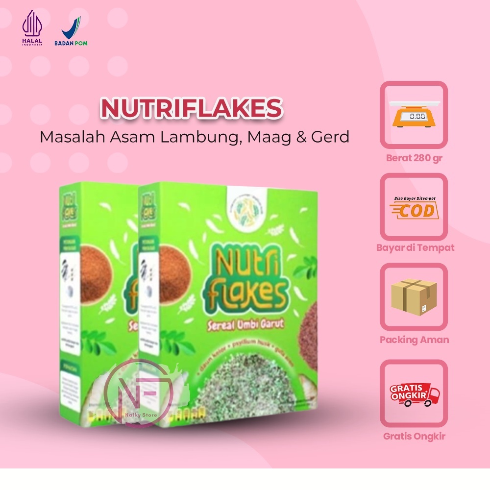 

NUTRIFLAKES Minuman Serbuk Umbi Garut Solusi Asam Lambung