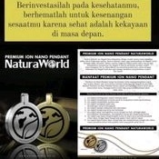 6 PC, Rp.5.328.000. Premium PENDANT Ion Nano NaturaWorld. Kalung Kesehatan dgn Ion negatif Diatas 30