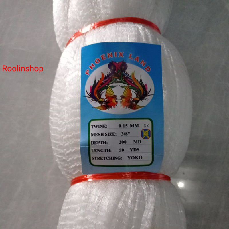 Promo Jaring ikan kecil 3/8 inchi  jaring udang jaring ikan lunjar ikan sepat jaring bahan anco jari