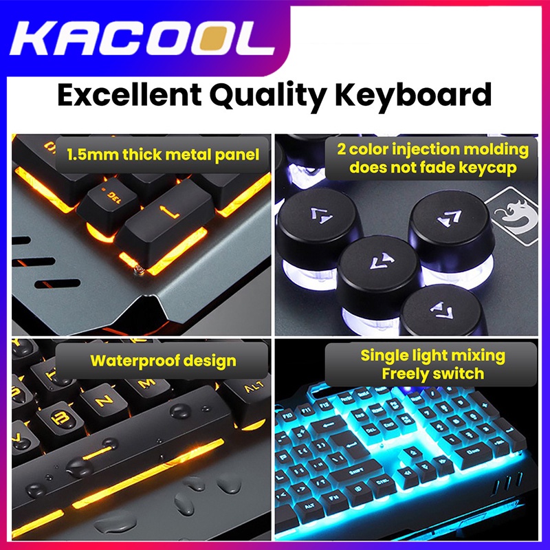 Keyboard Gaming 618 Set Keyboard Dan Mouse Gaming Berkabel Dengan 16 Jenis Efek Lampu Latar Dan Beberapa Urutan Tombol Pintasan