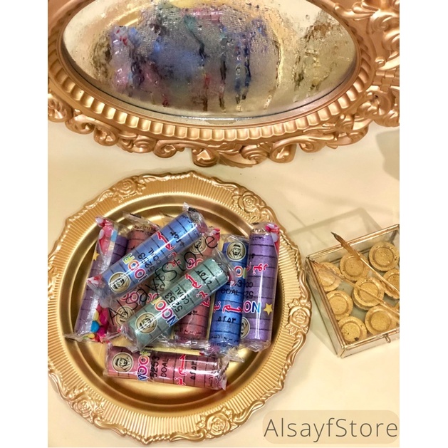 Arang rainbow / arang warna warni / arang magic gold / arang gold