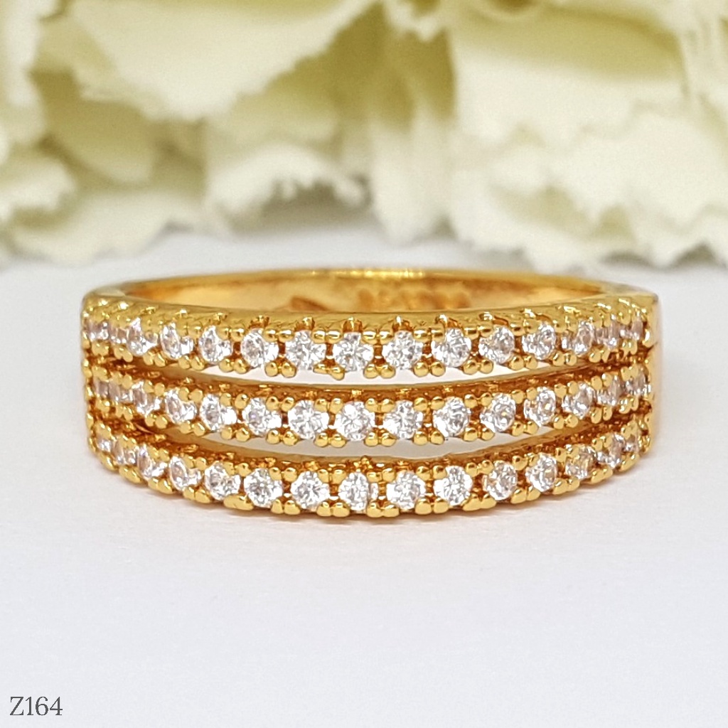 PGX Cincin Xuping Wanita Aksesoris Fashion Perhiasan Lapis Emas Premium - Z337