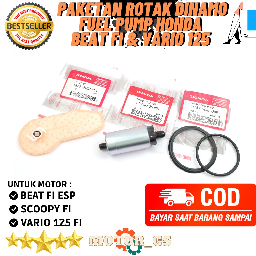 Paketan rotak, filter bensin dan oring fuel pump honda Beat FI Esp / Scoopy Esp / Vario 125 FI - KZR