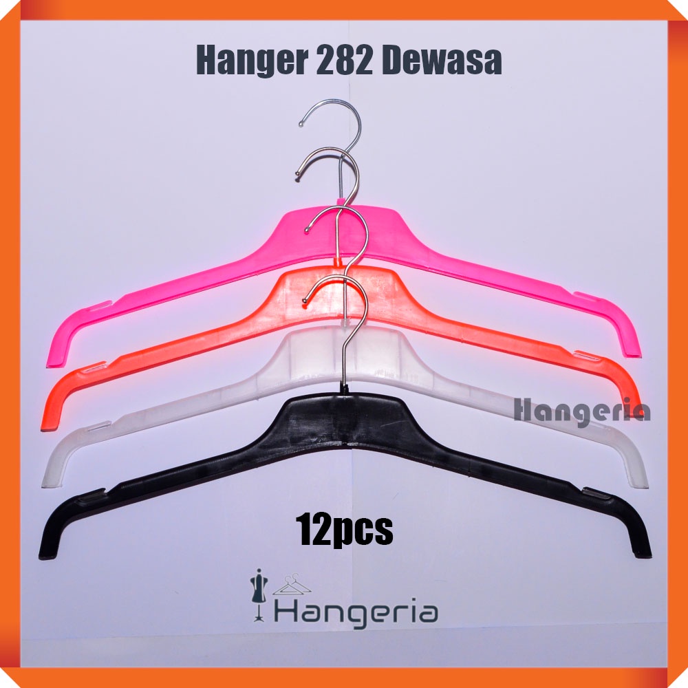 Hanger Baju Dewasa 282 Gantungan Kaos Distro 1 Lusin (12pcs)