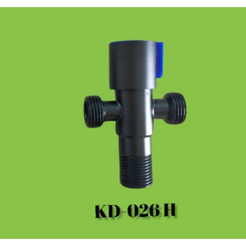 stop kran 2 lubang 1/2 inchi Angle valve keran T shower stainless hitam minimalis/stop kran shower single