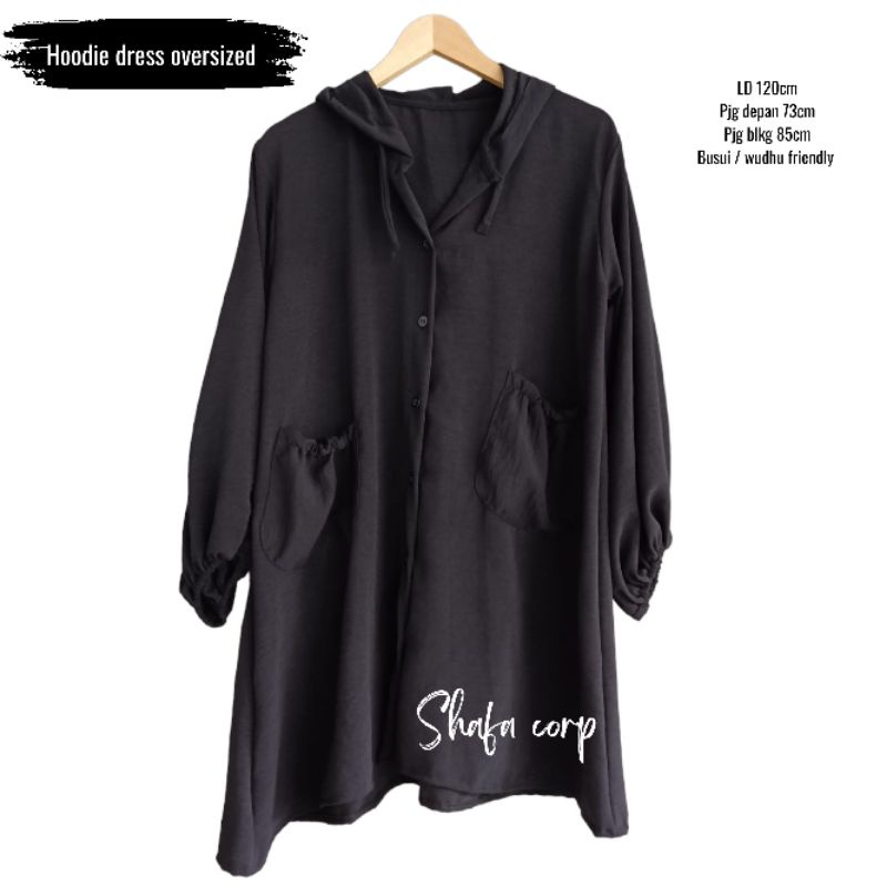 KOREAN HOODIE DRESS OVERSIZED