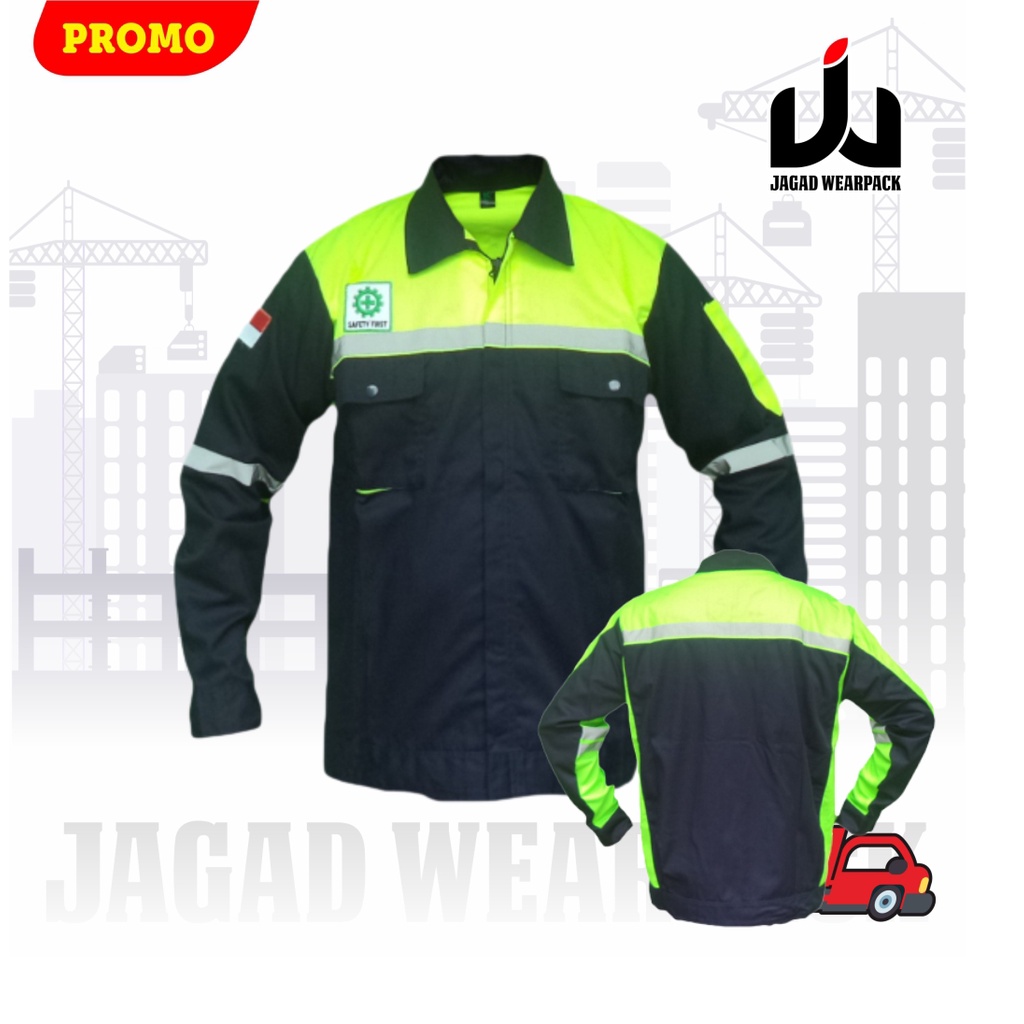 Wearpack Safety Katelpak Atasan Kemeja Kerja Potongan Lengan Panjang Baju Kerja DONGKER STABILO