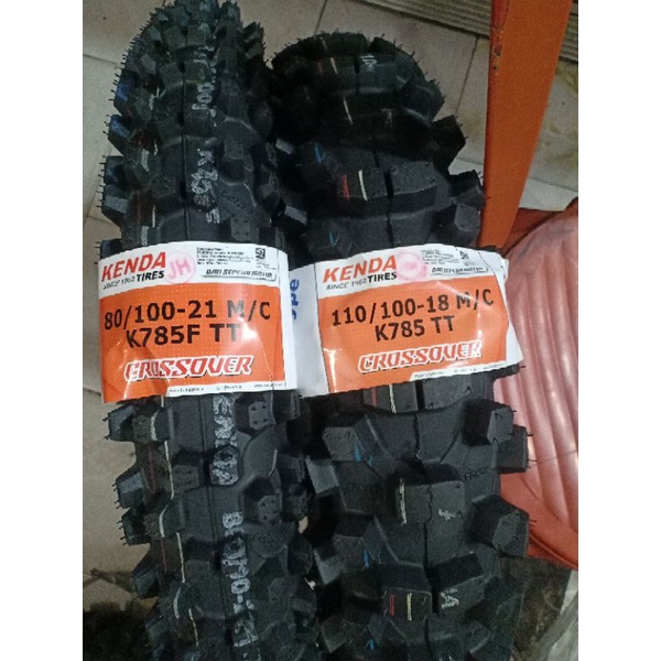 ban trail kenda ring 18/21 sepasang depan dan belakang ukuran 110-100/18 dan 80-100/21