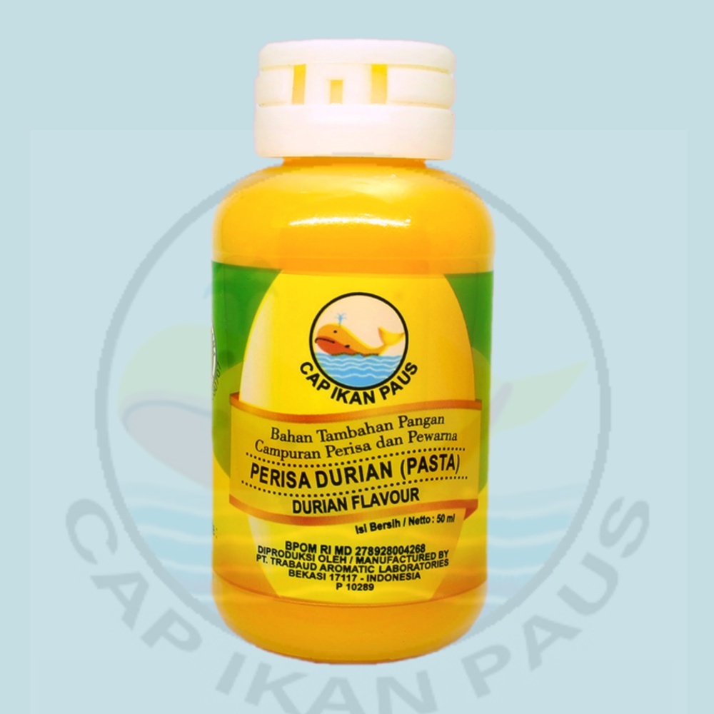

Perisa Makanan dan Minuman Pasta Durian Cap Ikan Paus 50 ml