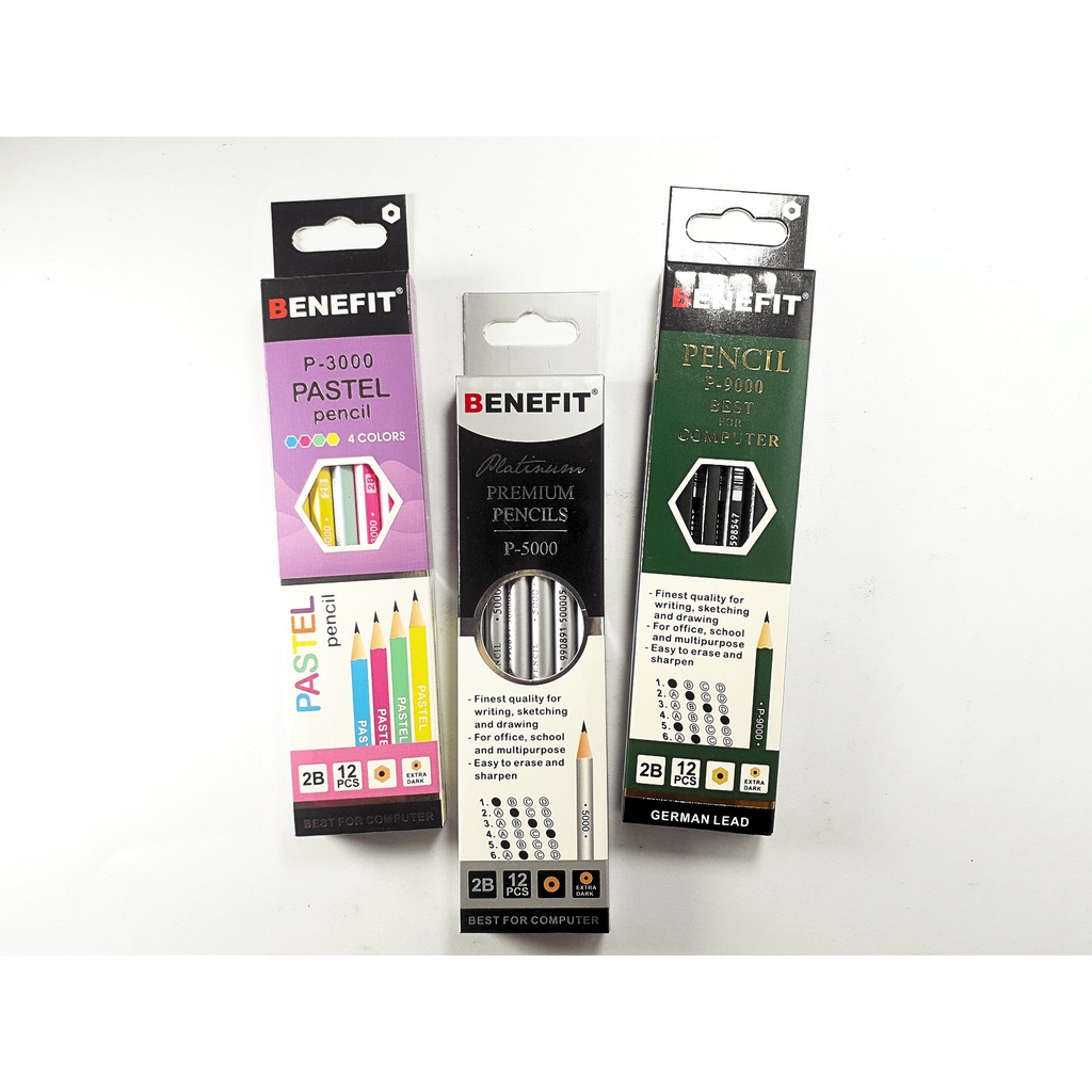 

Pensil 2B BENEFIT P-3000/P-9000 1 pak (023044)/(023049)