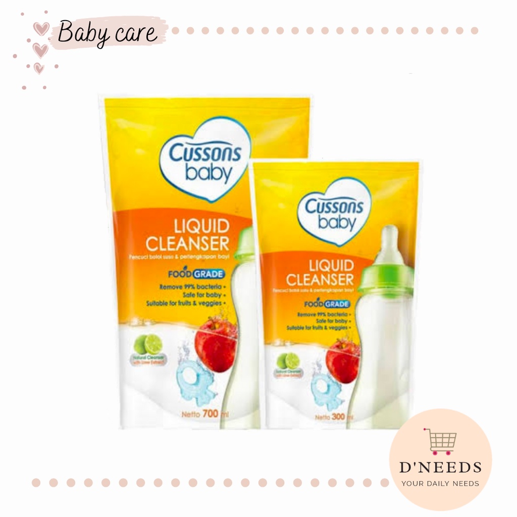 Cussons Baby Liquid Cleanser 700ml + 300 ml/ Sabun Cuci Botol Bayi