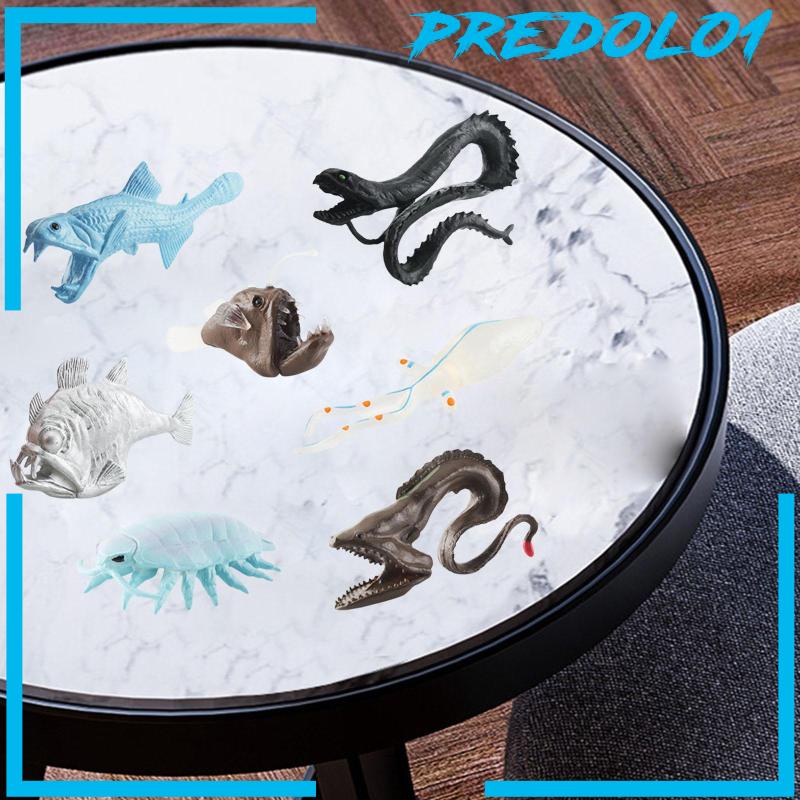 Predolo1 7Pcs Miniatur Figur Hewan Laut Deep Sea Biologi Mini Untuk Mainan Anak