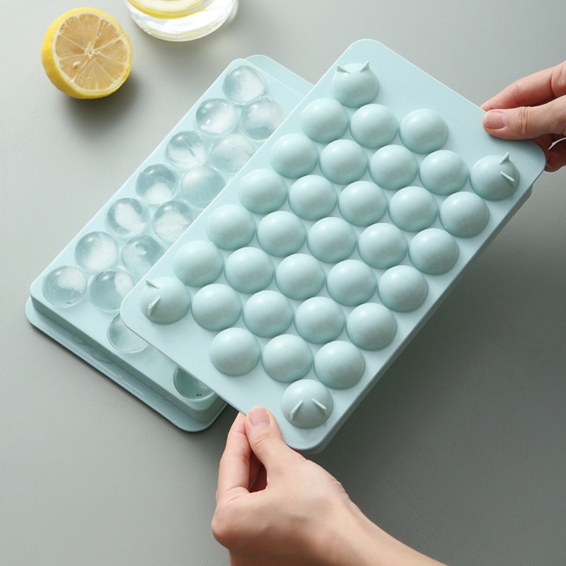 GOS -H204- Cetakan Es Batu Bulat 33 Lubang - Round Ice Cube Tray - Cetakan Agar Cetakan Esbatu