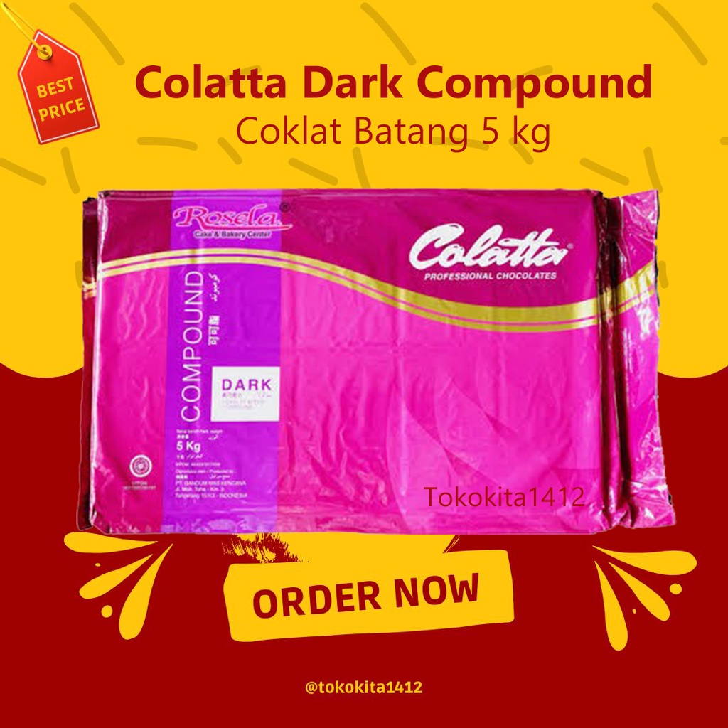 COLATTA Dark Compound 5 kg Coklat Batang Chocolate