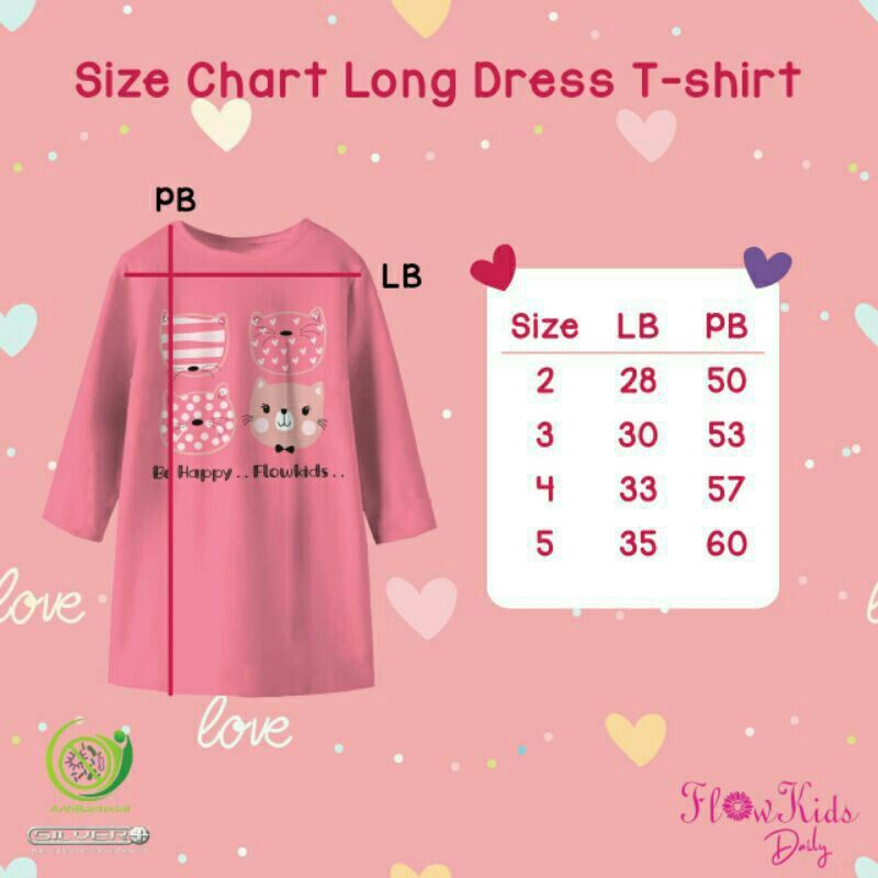 Premium long dress tshirt  by DAILY PREMIUM LONG DRESS T-SHIRT FLOWER KIDS nablfashion