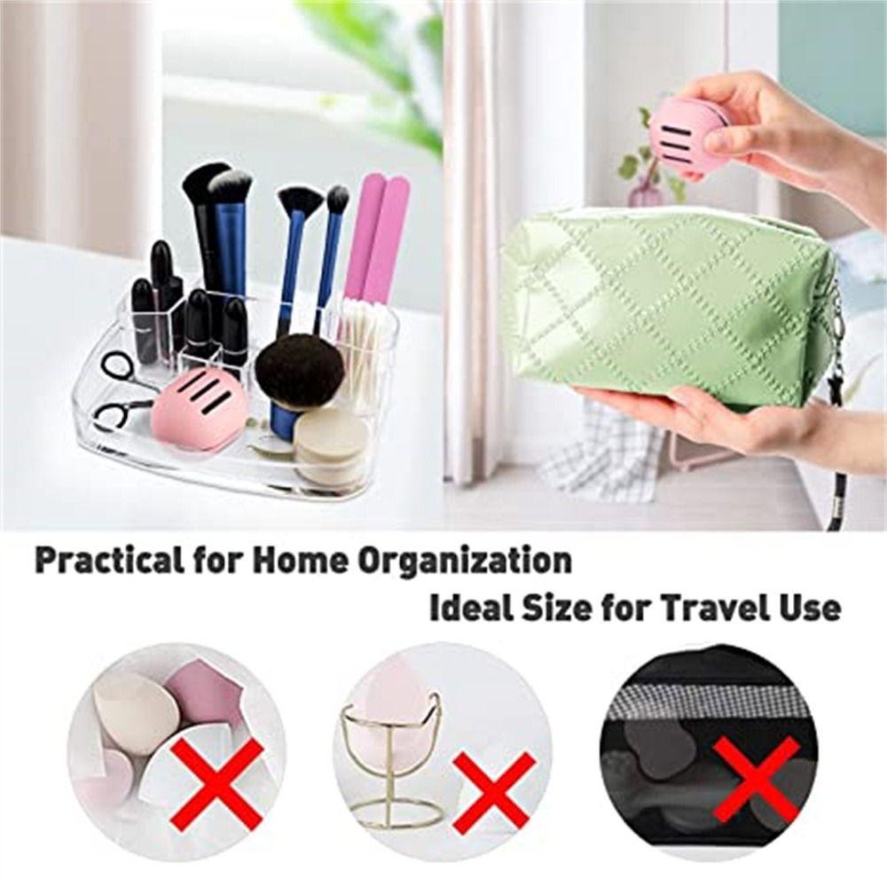 Solighter Tempat Spons Makeup Mudah Dibawa Aksesoris Makeup Beauty Pad Cosmetic Puff Travel Case