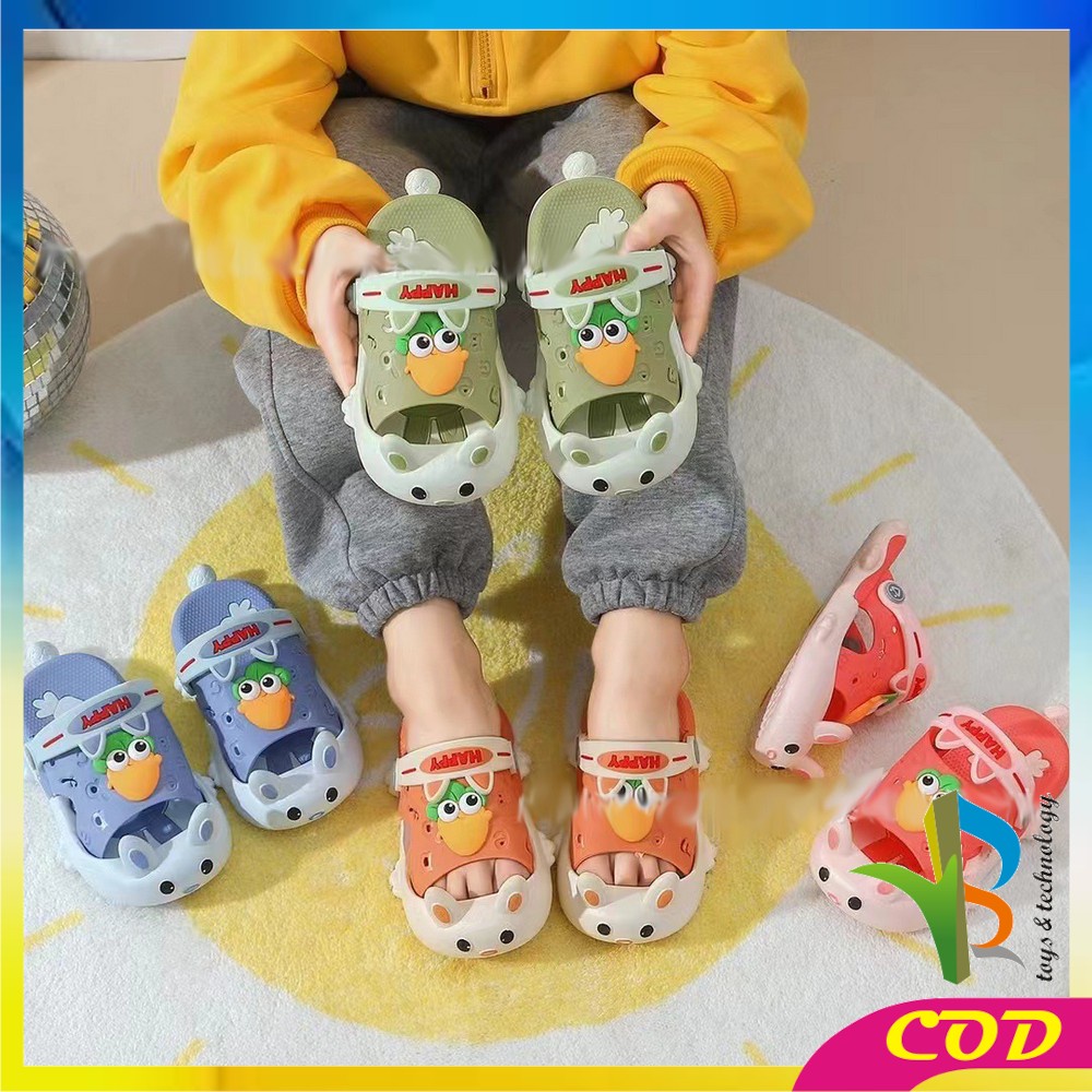 RB-S44 Sandal Selop Tali Belakang Anak Motif Kelinci Wortel Lucu Anti Slip / Sendal Gunung Anak SLip On Bisa Dipakai Cewek Cowok Slippers Baim Kekinian