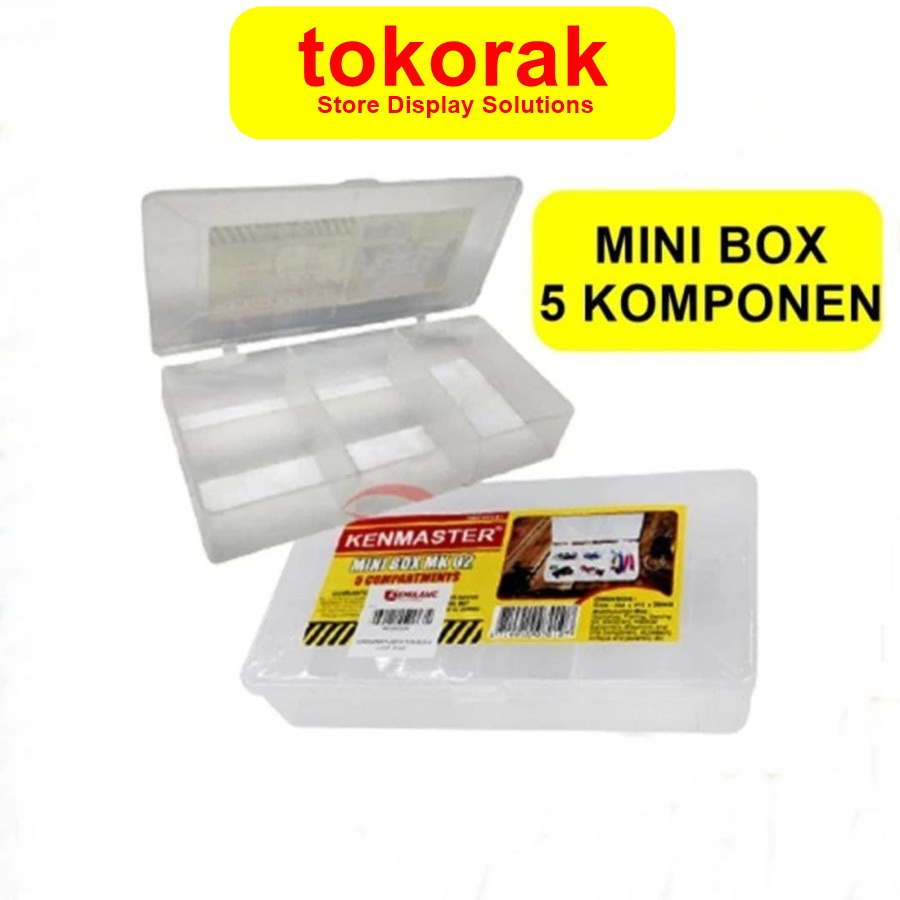 MINI BOX 5 COMPONEN KENMASTER - TOOL BOX KM-02 SLOT KOTAK