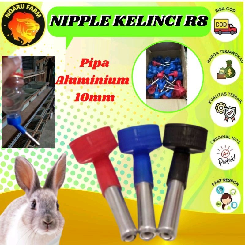 Nipple Kelinci Nipel Botol Minum Kelinci Aluminium NDARUFRAM
