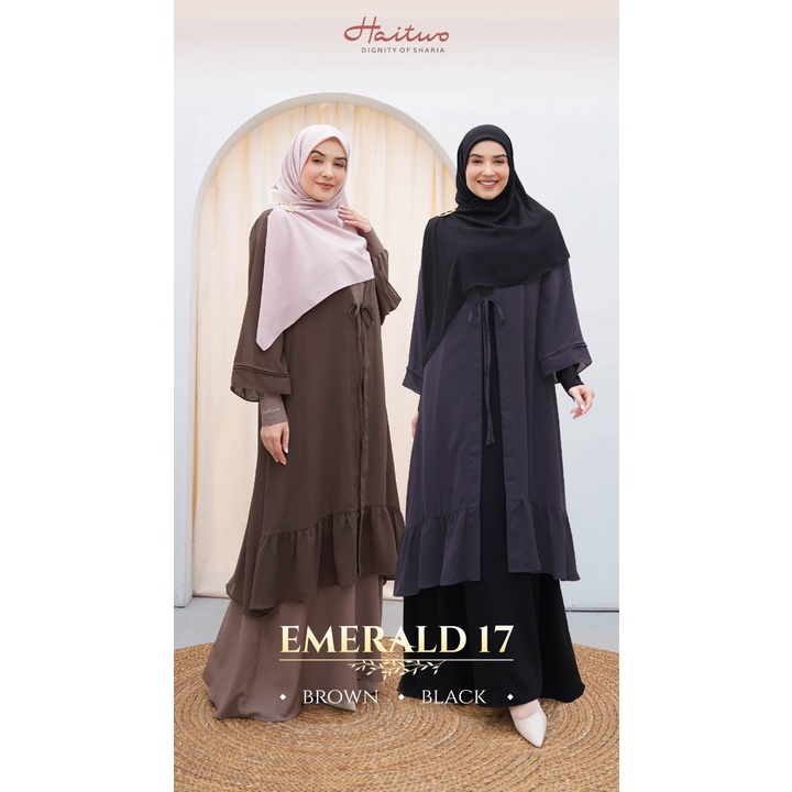 Gamis Syar'i Emerald 017 Terbaru HAITWO / Fashion Muslim Gamis Syar'i / Dress / Maxy