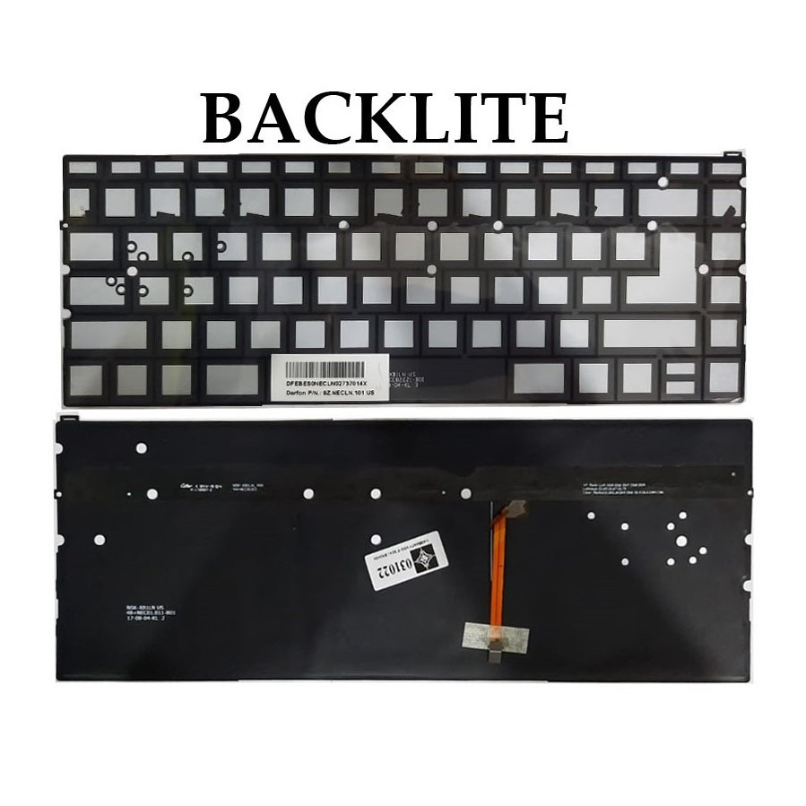 KEYBOARD HP SPECTRA13-AN1033TU 13-3000 13T-3000 SILVER BACKLITE