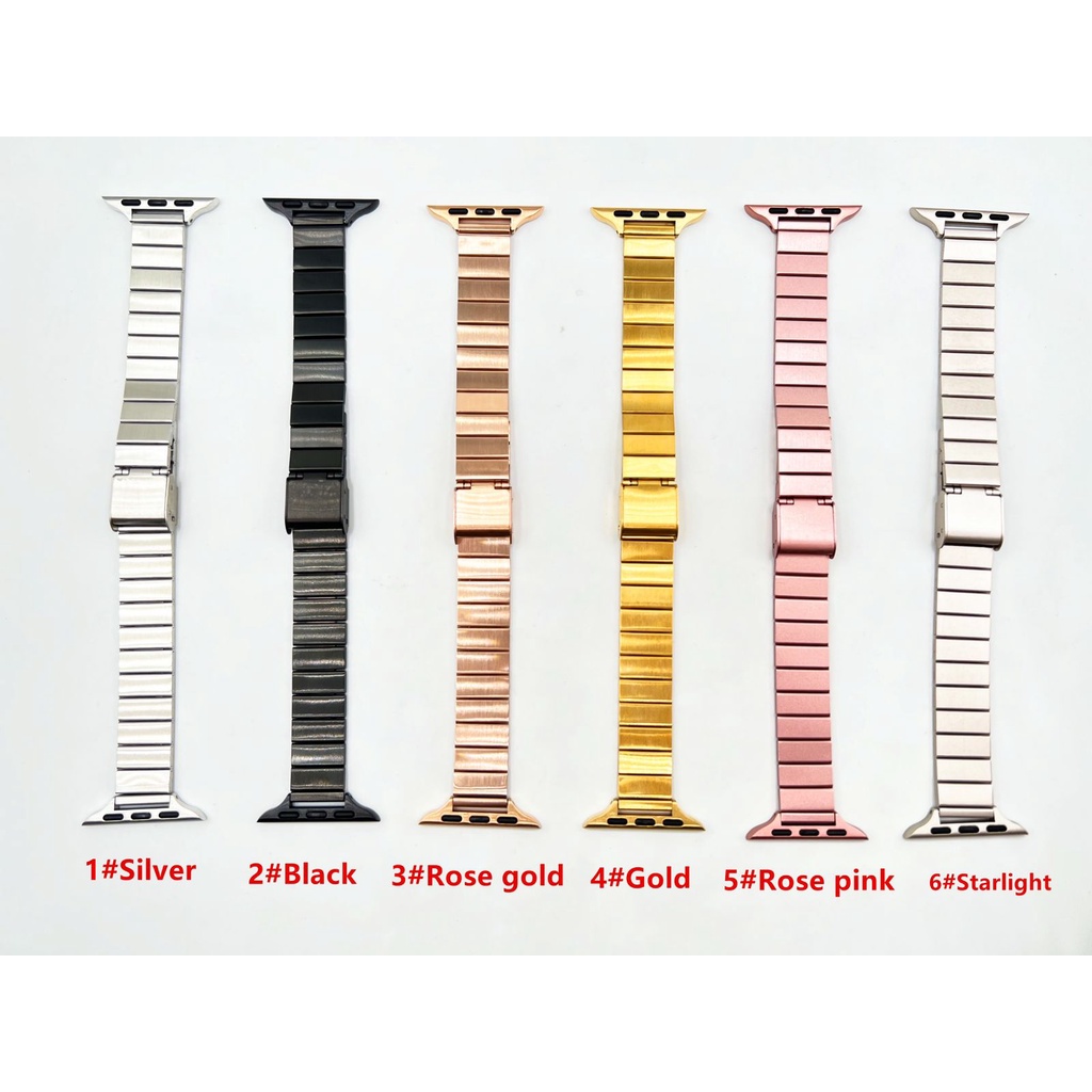 Strap Apple Watch Stainless Resin Link Series 1 2 3 4 5 SE 6 7 8 Ultra