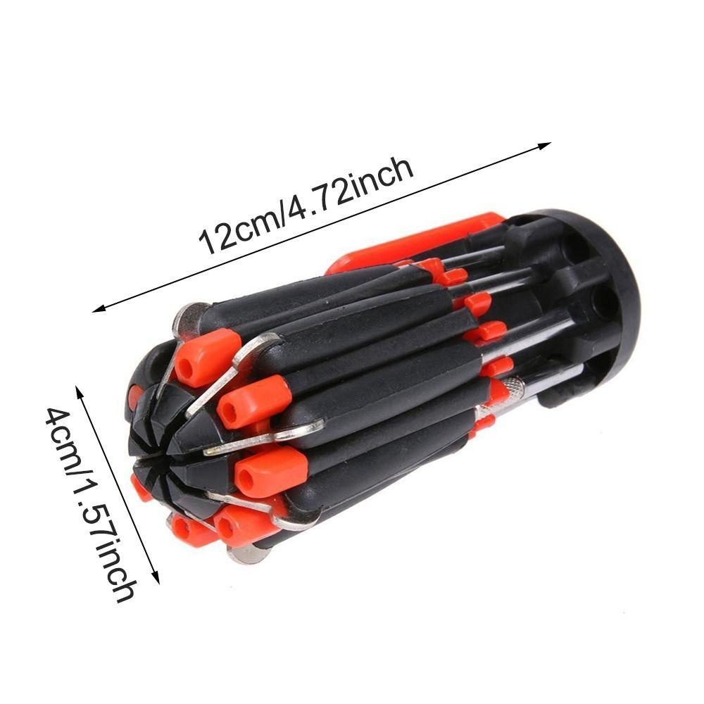 Top Multi Portable Obeng Controller Presisi Multi Senter Putih Bahan Stainless steel Dengan 6alat Obor LED