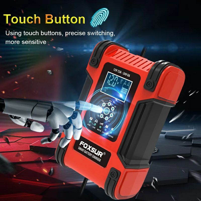 Charger Aki Mobil Motor FOXSUR 130W 12V/24V 150Ah