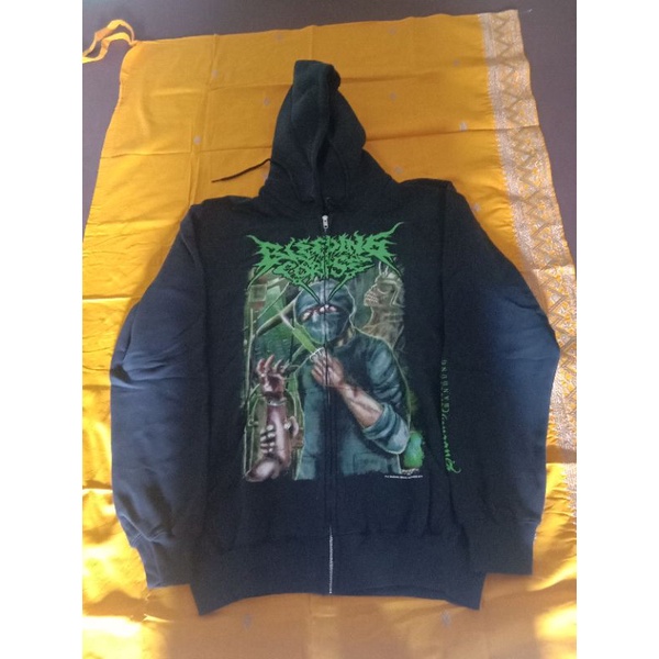 Zipper Hoodie Band Bleeding Corpse Lisensi Hadeath Merch (File Asli)