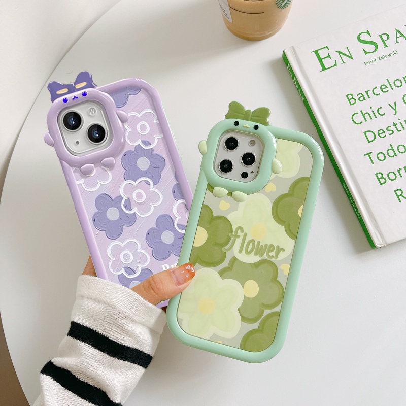 Soft Case Desain Bunga Monster 3D Untuk Redmi Note 11 Pro Note 11S 10C 10A 9C 9A 10 9T 9 Note 10 5G 10s 9 8 Poco X3 NFC M3