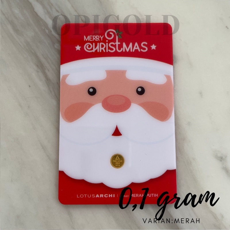 Kado Natal Lotus Archi Christmas Edition Logam Mulia 0,1 gr 0,2 gram Emas