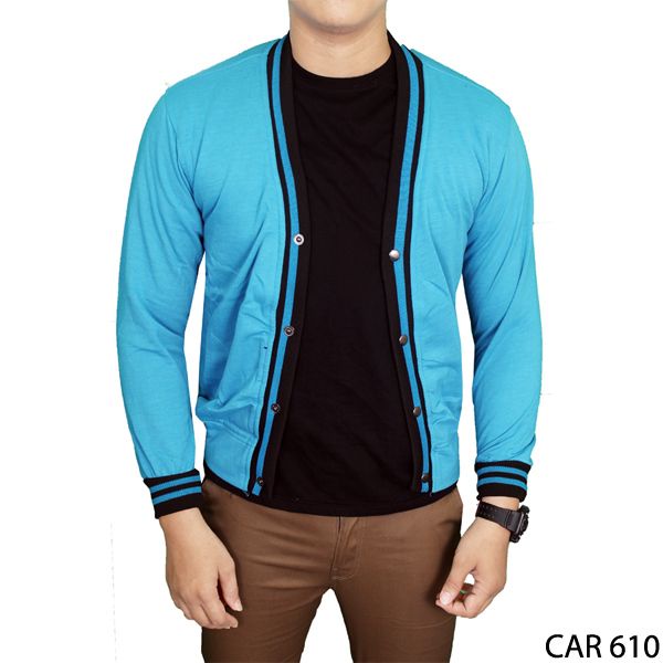 Mens Luxurious Cardigan Rajut Navy – CAR 619