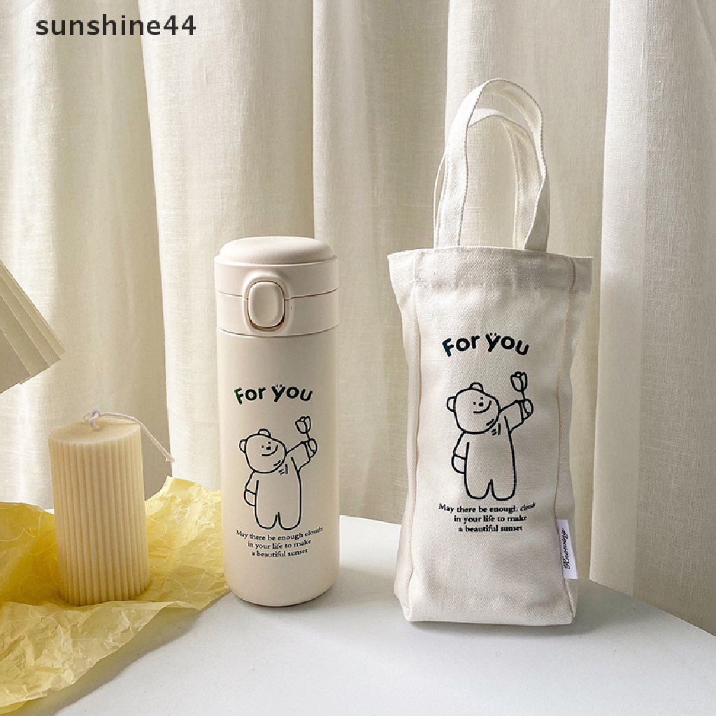 Sunshine Botol Minum Thermos Portable Gaya Korea Kapasitas Besar Anti Bocor