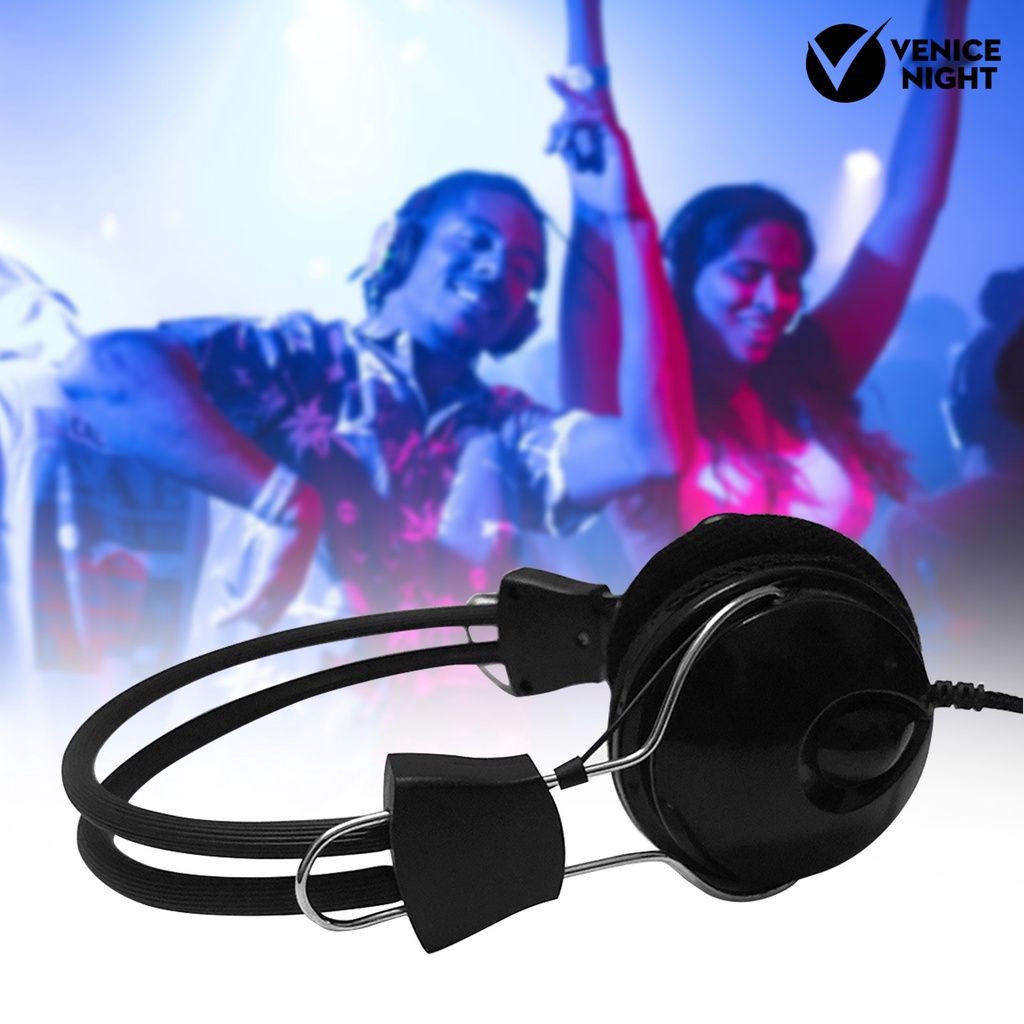 (VNEP) (Berkabel) 3.5mm Universal Noise Cancelling Head-mounted Headset Headphone dengan Mic untuk Komputer