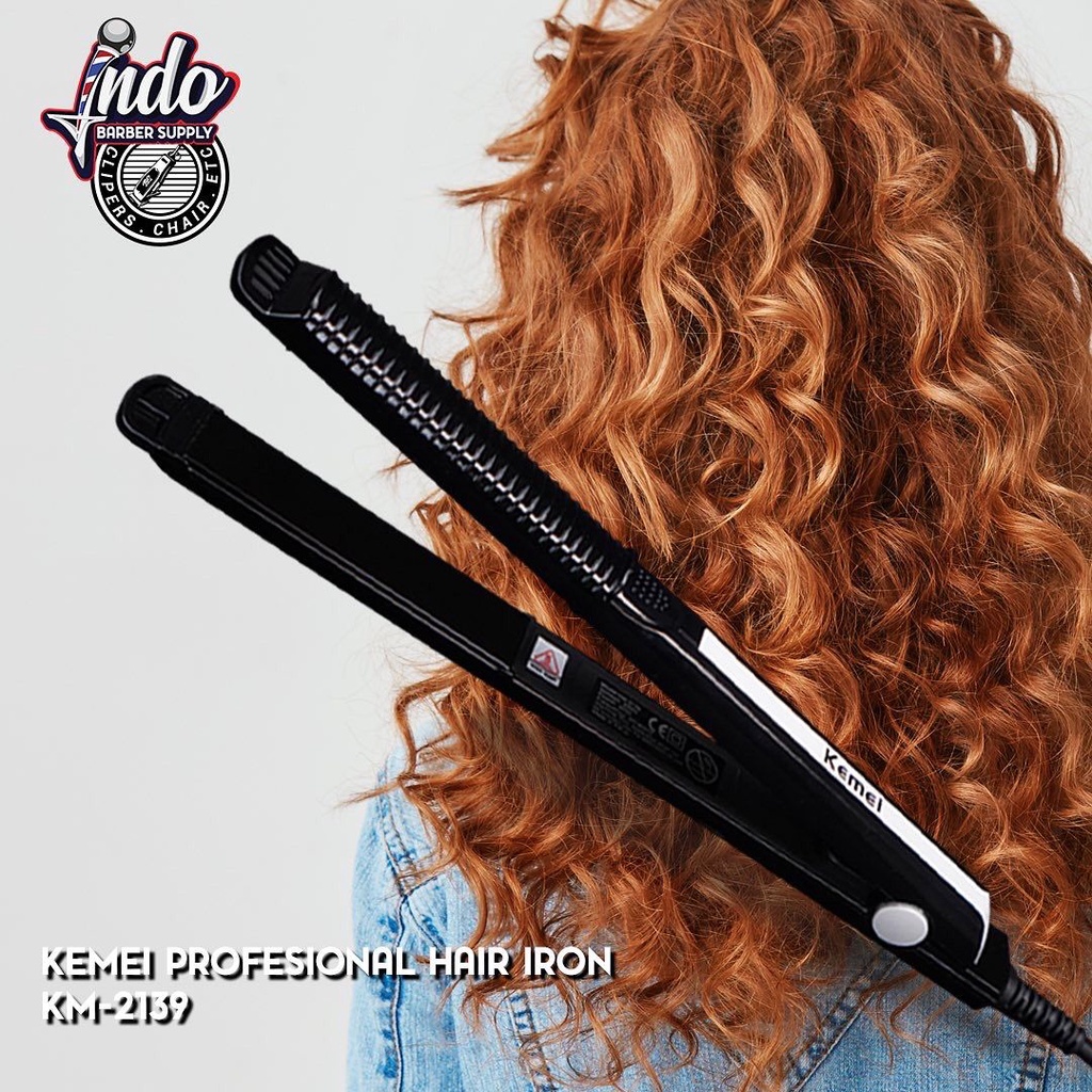 Kemei 2139 Catokan Rambut 2 in 1 Pelurus dan Curly KM 2139