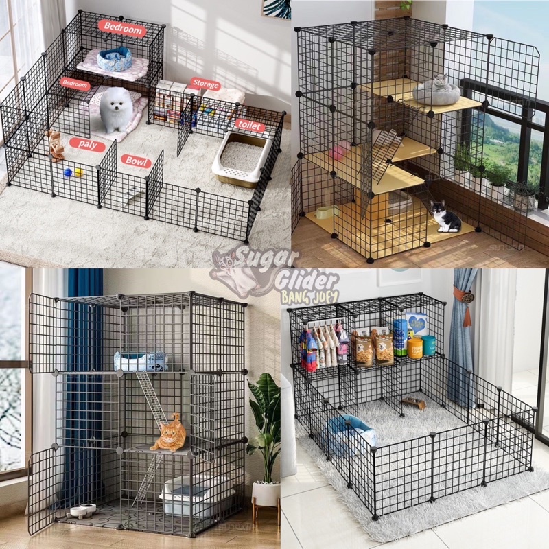 KANDANG PAGAR TINGKAT PALYGROUND PLAYPEN DIY KUCING ANJING MARMUT KELINCI MUSANG LEMARI DIY COSTUM