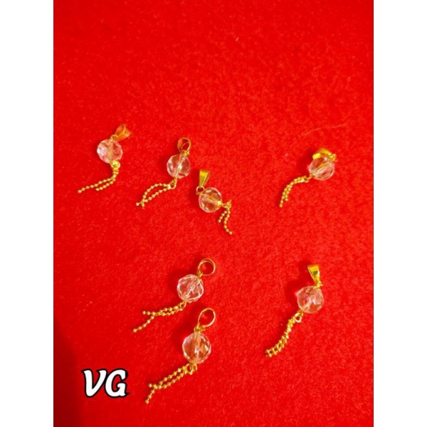 ecer liontin bola cristal putih giwir lps ems24k