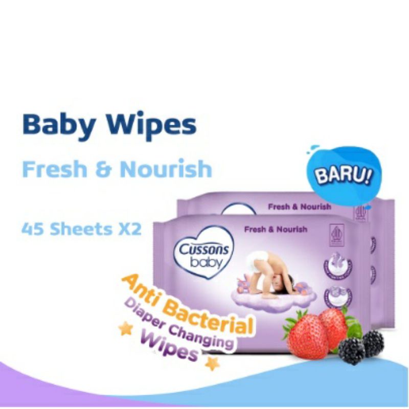 tissue basah Cussons  Baby Wipes Fresh &amp; Nourish