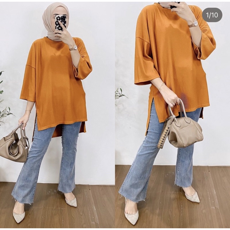 1279 tunik oversize hanover merk clarke atasan oversize