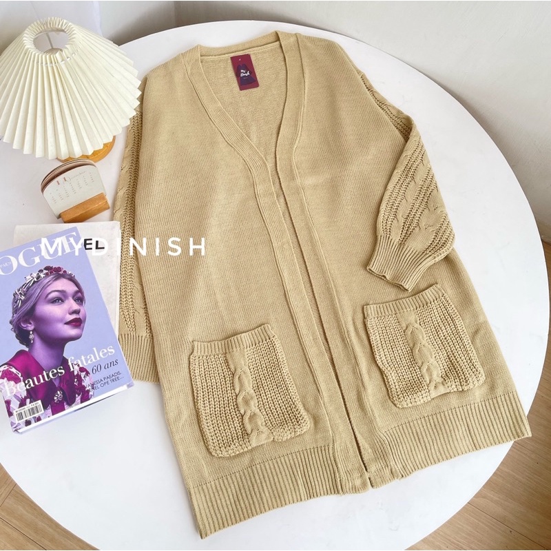 Ariani Long Oversize Cardy - Cardigan Rajut Wanita Terbaru