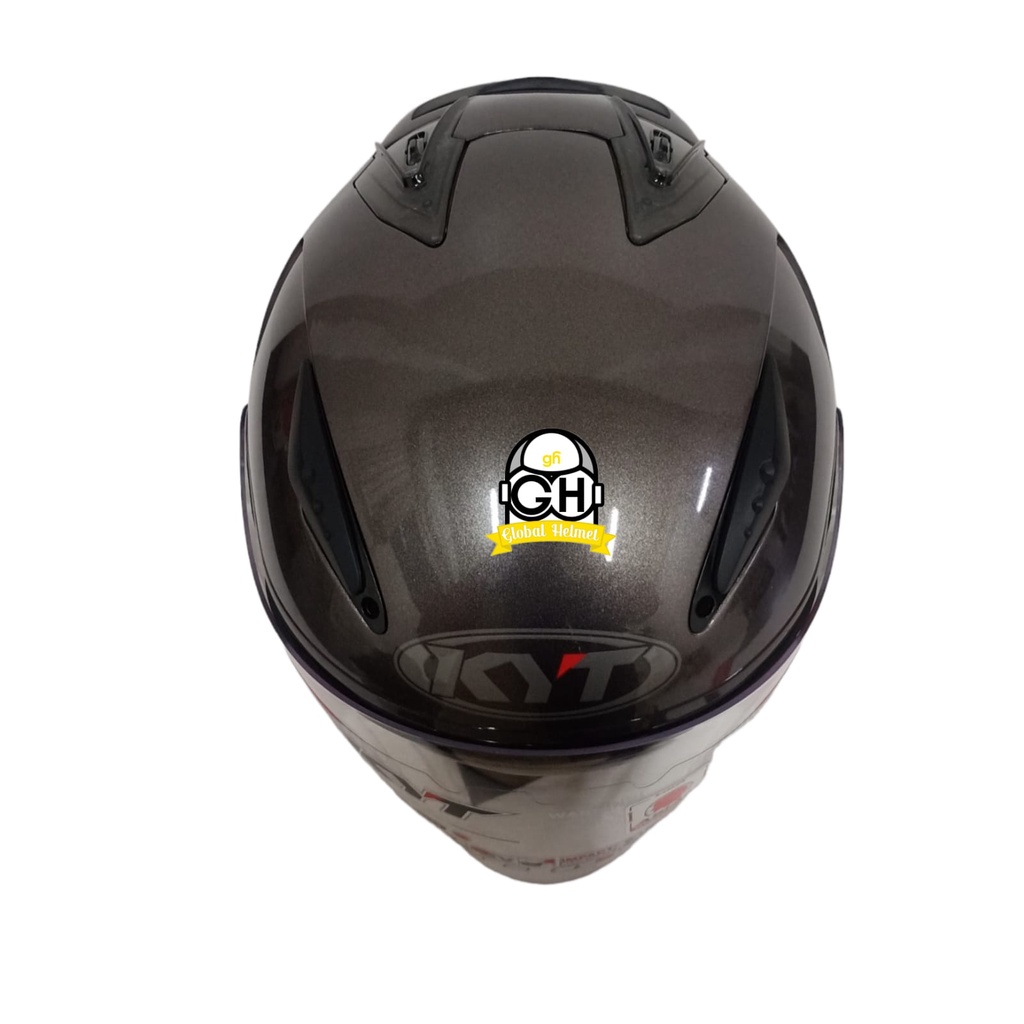 HELM KYT GALAXY SLIDE FLAT R SOLID GUNMETAL POLOS FLAT VISOR