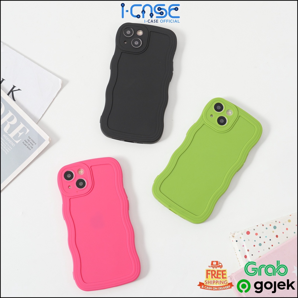 Softcase SIlikone Wavy Side Full Lenscover For iPhone 7 8 PLUS XR X XS MAX 11 12 13 14 PLUS MINI PRO MAX