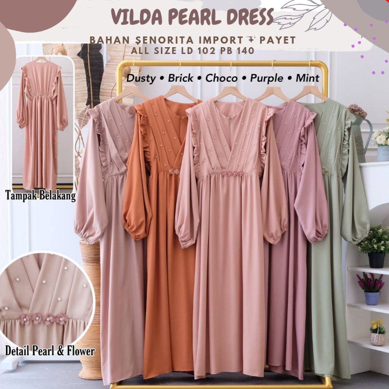 Vilda Payet Dress Ld 102/Dress Polos/Plain Dress/Dress Kondangan/Dress Rempel/Dress Viral