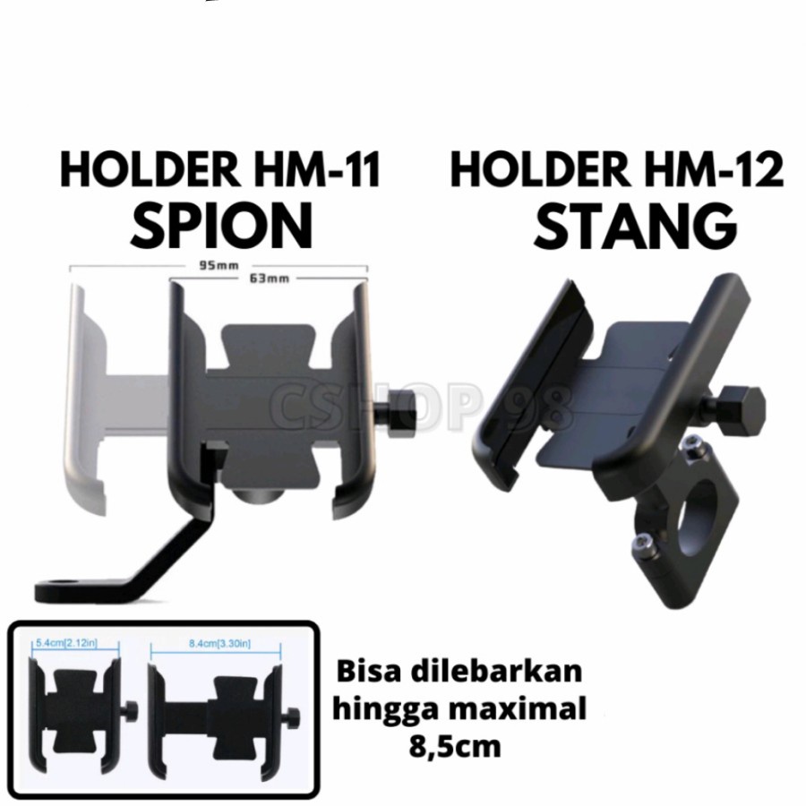 PHONE HOLDER / DUDUKAN HP SEPEDA MOTOR / HOLDER HANDPHONE SPION SEPEDA KOKOH