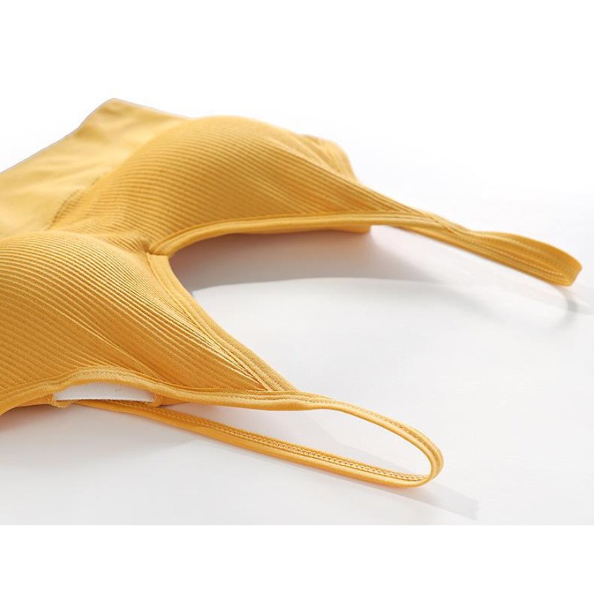 HC Bra Sport Wanita tanpa kawat Model Seamless kode B400 dengan Tali Strap Isi Busa Bergaya Sexy-7
