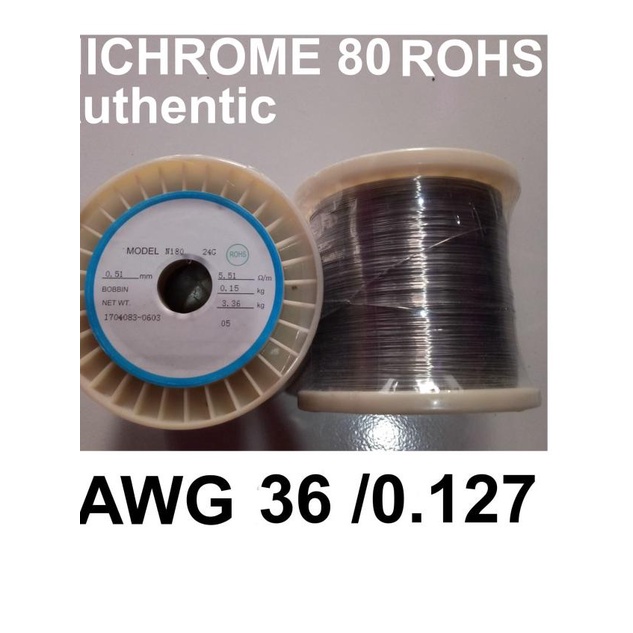 Ni80/Nichrome ROHS Awg 36 (300/350mtr)