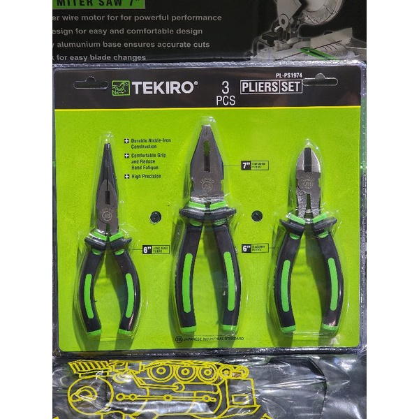 TEKIRO SET TANG KOMBINASI POTONG LANCIP PAKET SET TANG TEKIRO 3 PCS