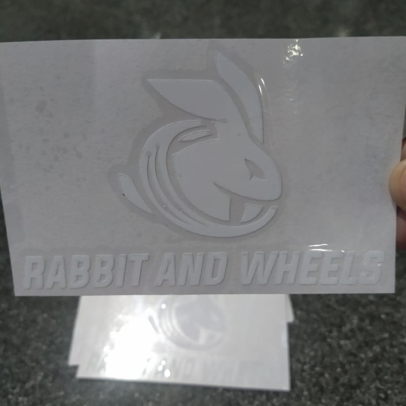 Sticker Rabbit &amp; Wheels Logo Sticker Rabbit &amp; Wheels Font