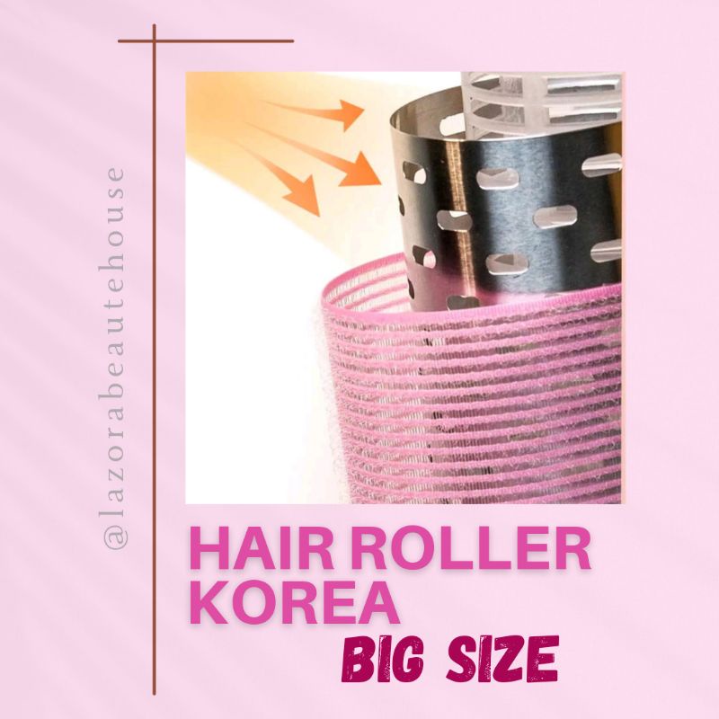 Hair Roller Korea / Roll Rambut Jumbo Ala Korea / Rol Rambut Besar /Magic Curler / Pengeriting /Styl