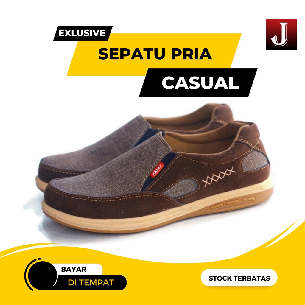 Sepatu Pria Casual Slip On Joemen J 54 Sepatu Pria Cowok Kerja Casual Pria